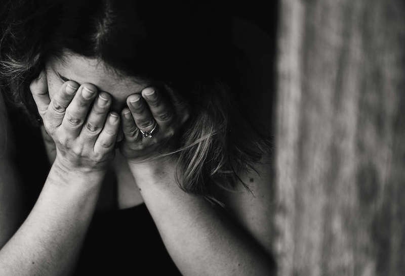 Depressed Lady While Grieving