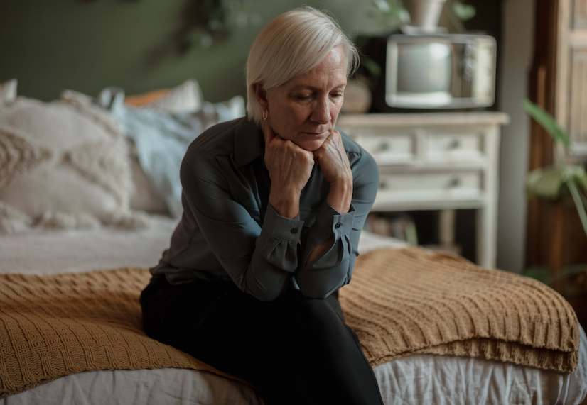 Sad Lady While Grieving